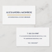 Ultra-Modern Real Estate Horizontal Business Card 名刺 (正面/裏面)