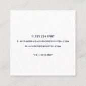 Ultra-Modern Real Estate Square Business Card スクエア名刺 (裏面)