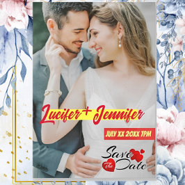 Ultra Name写真モダンのパーソナライズ縦 セーブザデート