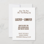 Ultra Name写真モダンのパーソナライズ縦 セーブザデート (裏面)