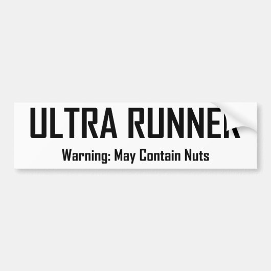 Ultra Runnerにはナット警告が含まれている可能性がある バンパーステッカー (正面)