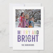 Ultra Violetパレットクリスマスグリーティングフォト 招待状 (正面)