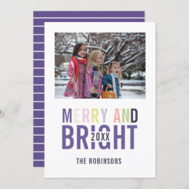 Ultra Violetパレットクリスマスグリーティングフォト 招待状