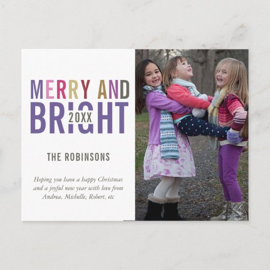 Ultra Violetパレットクリスマスグリーティングフォト 案内ポストカード (正面)