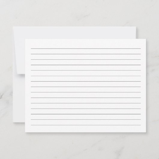 Ultra Violetフローラブライダルシャワーレシピノートカード ノートカード (裏面)