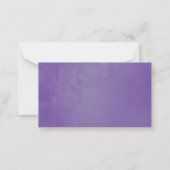 Ultra Violetフローラブライダルシャワーレシピ挿入 ノートカード (裏面)