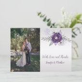 Ultra Violet Gray Silverフローラ写真 サンキューカード (スタンド正面)