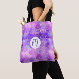 Ultra Violet & Mermaidスケールパターン金ゴールド トートバッグ