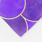 Ultra Violet & Mermaidスケールパターン金ゴールド フリースブランケット (角)