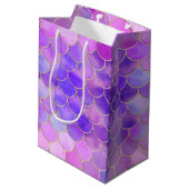 Ultra Violet & Mermaidスケールパターン金ゴールド ミディアムペーパーバッグ (裏面アングル)
