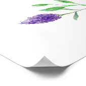 Ultra Violet Mix Waterカラーフローラ結婚の座席 ポスター (角)