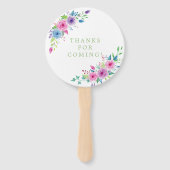 Ultra Violet Mix Waterカラーフローラ結婚式の引き出物 ハンドファン (裏面)