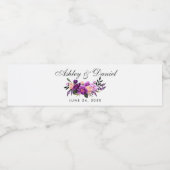 Ultra Violet Purpleフローラ水色結婚の ペットボトルラベル (シングルラベル)