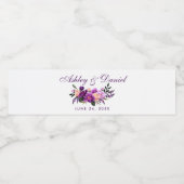 Ultra Violet Purpleフローラ水色結婚のPS ペットボトルラベル (シングルラベル)