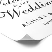 Ultra Violet Purpleフローラ結婚の歓迎 ポスター (角)