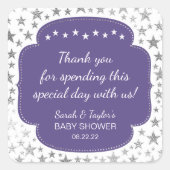 Ultra Violet Silver Twinkle星感謝していが好き スクエアシール (正面)