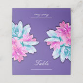 Ultra Violet Succulents モダン Fiestaテーブル番号 プレイスカード (外部開封)