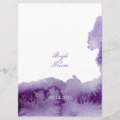 Ultra Violet Waterエレガントカラーのメ結婚ニュー メニュー (裏面)