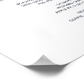 Ultra Violet Waterカラーフローラ結婚のメニュー ポスター (角)