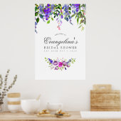 Ultra Violet Waterカラーブライダルシャワーへようこそ ポスター (キッチン)