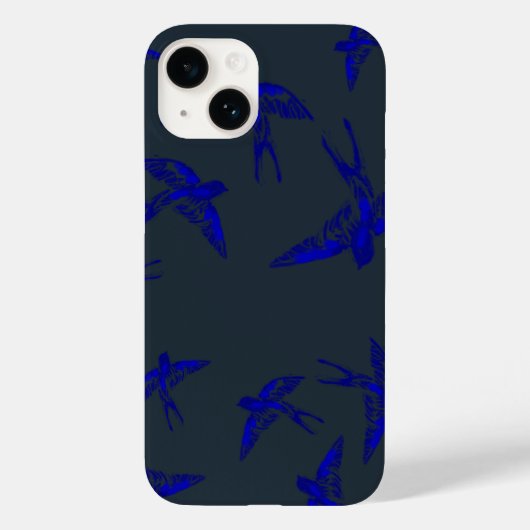 Ultraamarine Swallow iPhone 14ケース Case-Mate iPhoneケース (裏面)