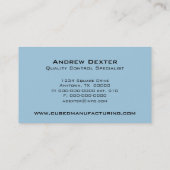 UltraModernブロック横型名刺、青 名刺 (裏面)