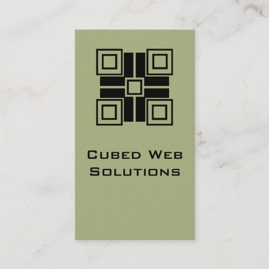 UltraModernブロック縦型名刺、賢人 名刺 (正面)