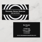 UltraModern半円ビジネスカード、白 名刺 (正面/裏面)