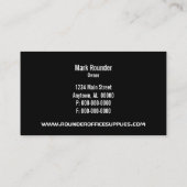 UltraModern半円ビジネスカード、白 名刺 (裏面)