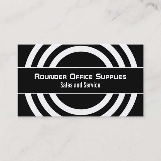 UltraModern半円ビジネスカード、白 名刺 (正面)