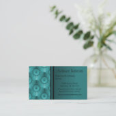 Ultramodern名刺、Dazzlingティール（緑がかった色） 名刺 (スタンド正面)
