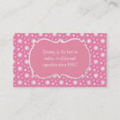 UltraPinkのカップケーキの名刺 名刺 (裏面)