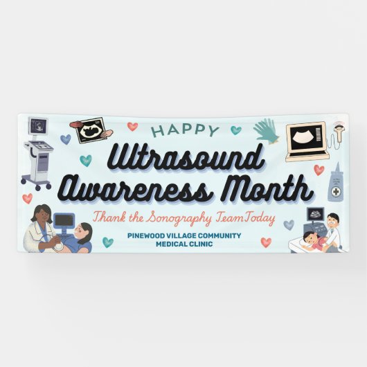 Ultrasound Awareness Month Banner 横断幕 (横)