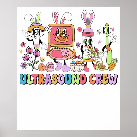 ultrasound crew, retro, vintage ポスター (正面)