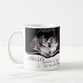 Ultrasound Grandparents Pregnancy Announcement コーヒーマグカップ (左)