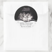 Ultrasound Grandparents Pregnancy Announcement ラウンドシール (バッグ)