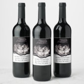 Ultrasound Grandparents Pregnancy Announcement ワインラベル (ボトル)