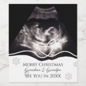 Ultrasound Grandparents Pregnancy Announcement ワインラベル (シングルラベル)