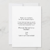 Ultrasound Photo Giraffeありがとう サンキューカード (裏面)