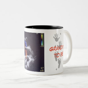 Ultrasound Photo Grandparent to be Mag ツートーンマグカップ