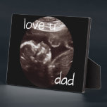 Ultrasound Photo Love Youパパ フォトプラーク<br><div class="desc">シンプル愛するパパ。超音波写真。プラーク.</div>