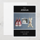 Ultrasound Photo Pregnancy Announcement Card 招待状 (正面/裏面)