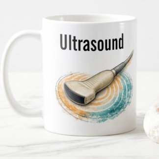 Ultrasound Team Sonography Probe Sound Waves Gift コーヒーマグカップ