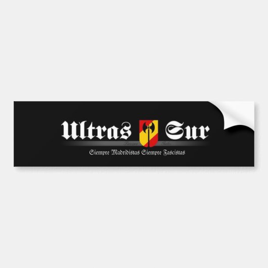ultrassur Ultras Sur Real Madrid バンパーステッカー (正面)