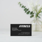 UltraThick白黒フィットネススポーツ名刺 名刺 (スタンド正面)