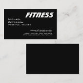 UltraThick白黒フィットネススポーツ名刺 名刺 (正面/裏面)
