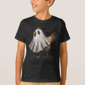 Ultrygeist Chicken, Chicken Ghost, Funny Halloween Tシャツ (正面)