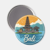 Ulun Danu Bali Indonesia Travel Abstract マグネット (正面/裏面)