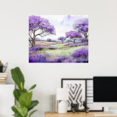 Ulupalakua Jacaranda Trees ポスター (ホームオフィス)