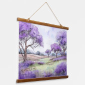 Ulupalakua Jacaranda Trees 吊り下げ型タペストリー (傾斜あり)